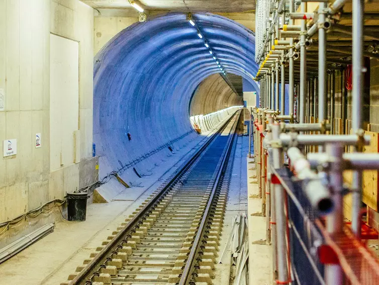 Tunnel construction on Crossrail.