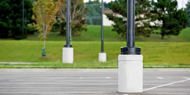 Pole Base concrete light pole foundation.