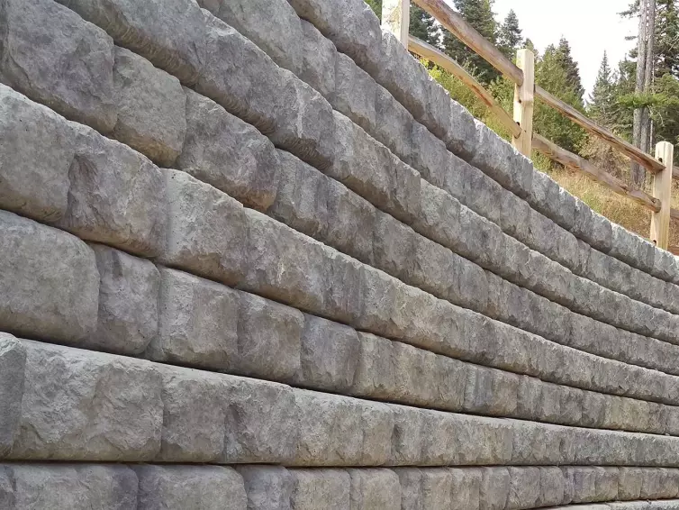 Redi-Rock retaining wall.