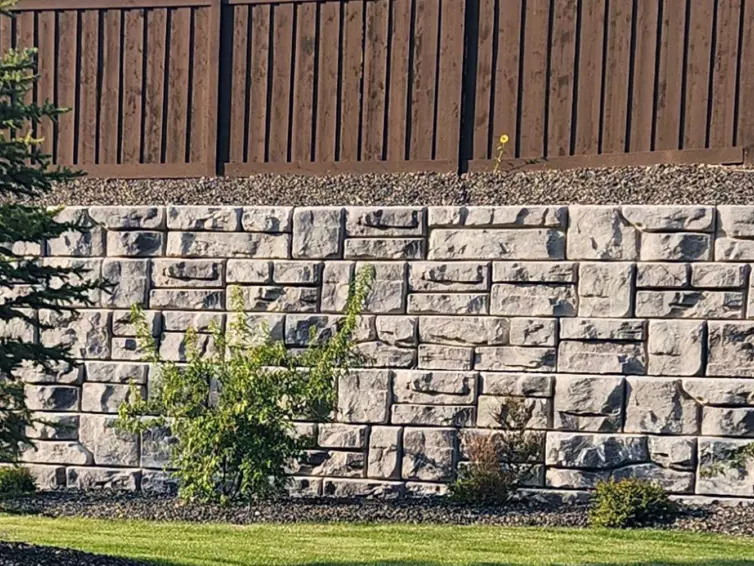 Redi-Rock retaining wall.