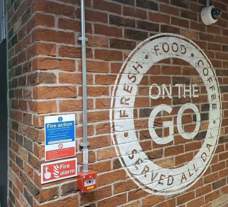 fire alarm at baker street station.