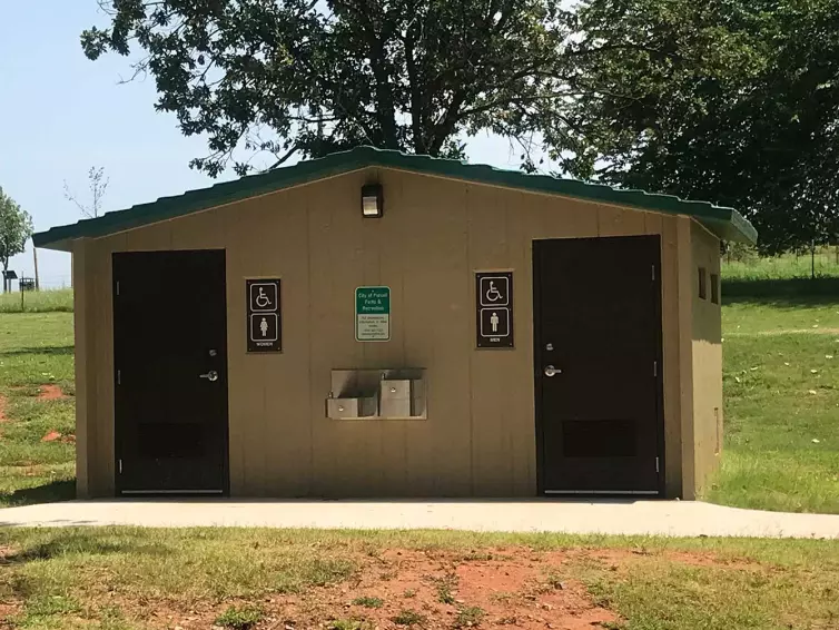 Cortez single-user flush restroom.