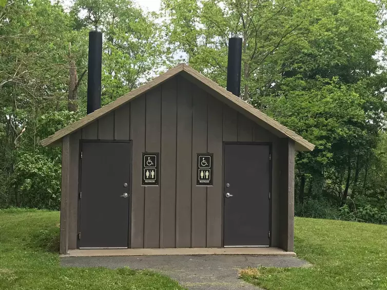 Cascadian, Double Vault Toilet, Waterless Restroom by CXT.