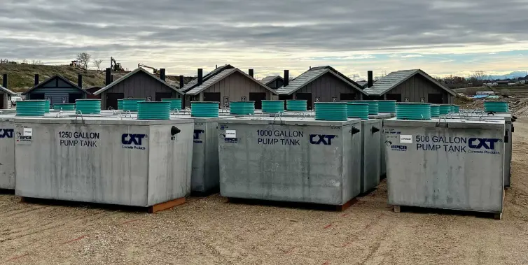 CXT Precast Concrete Nampa Idaho Pump Tanks.