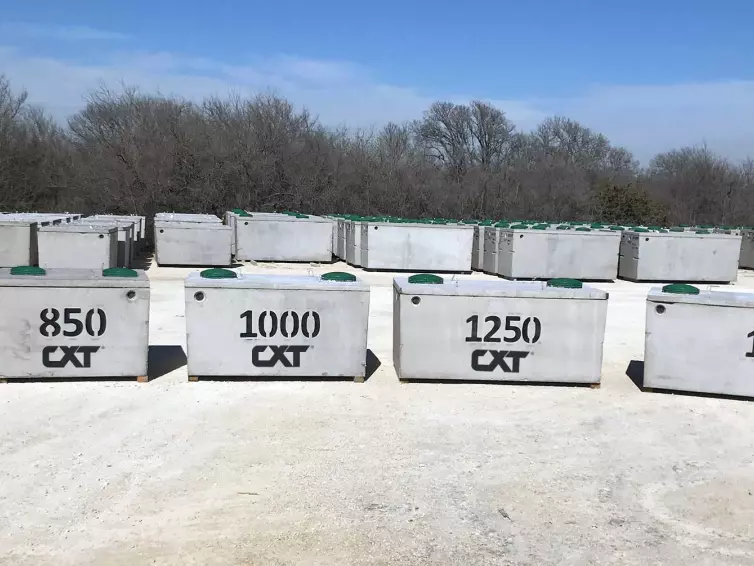 CXT Precast Concrete Septic Tanks - Texas.