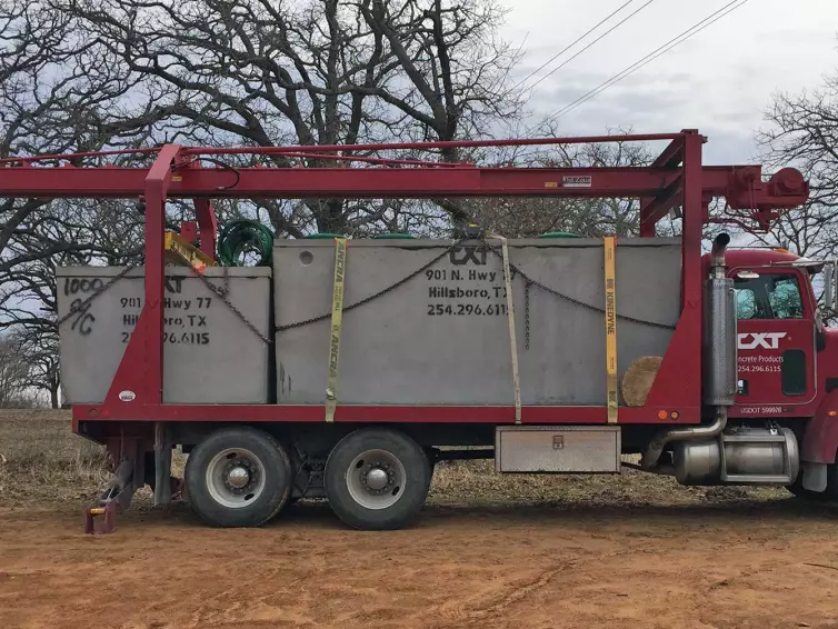 CXT Precast Concrete Septic Tanks-Hillsboro Texas.