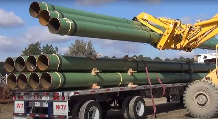 loading out pipe in Birmingham.