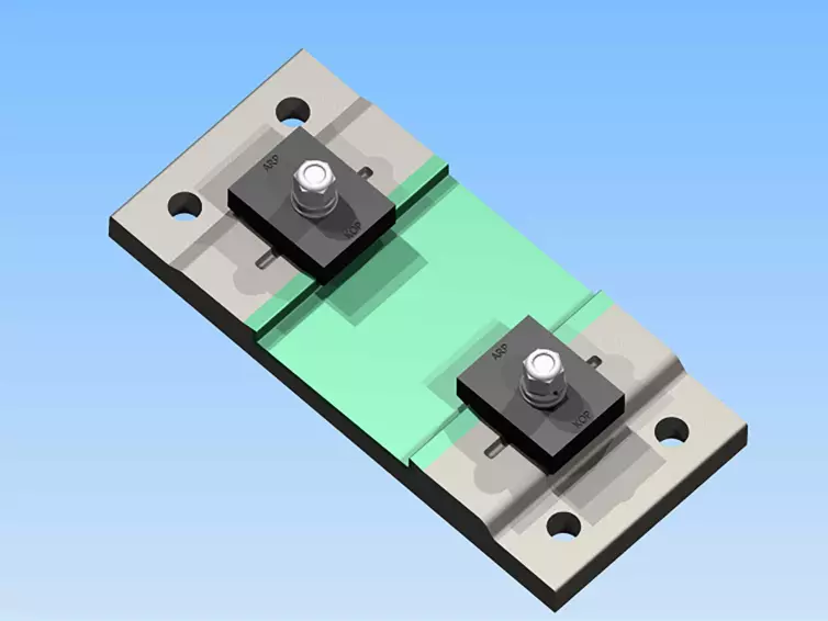 graphic of an insulated joint plate.